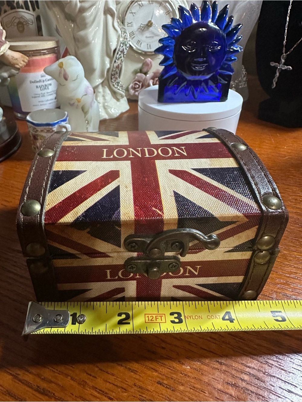 Union Jack London Trinket Box - Vintage  GUC - Picture 7 of 9